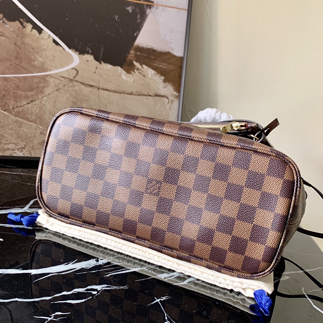 Louis Vuitton N41359 Neverfull PM Damier Ebene Coated Canvas