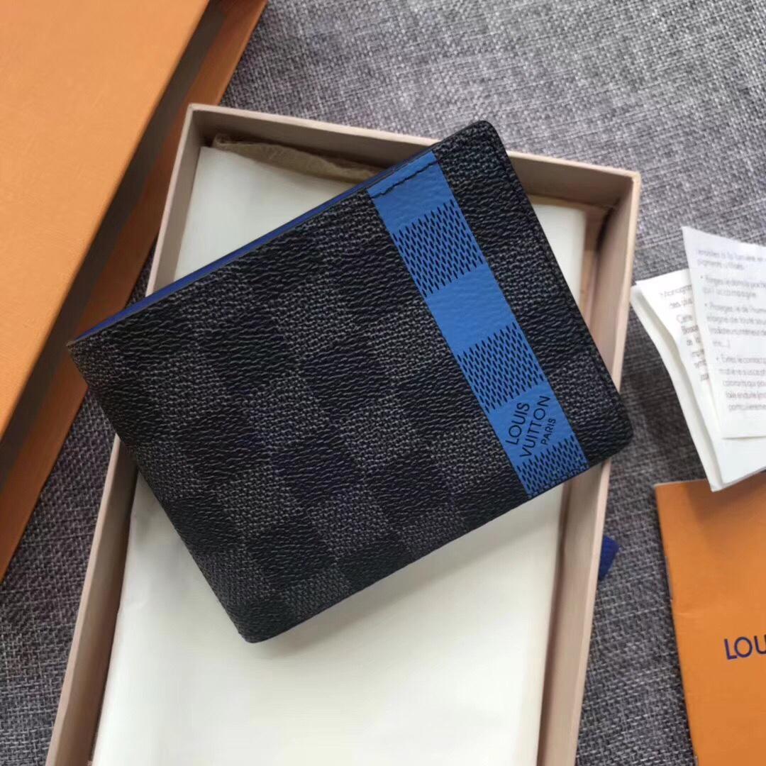 Louis Vuitton N60086 Slender Men Wallet Damier Graphite Stripe