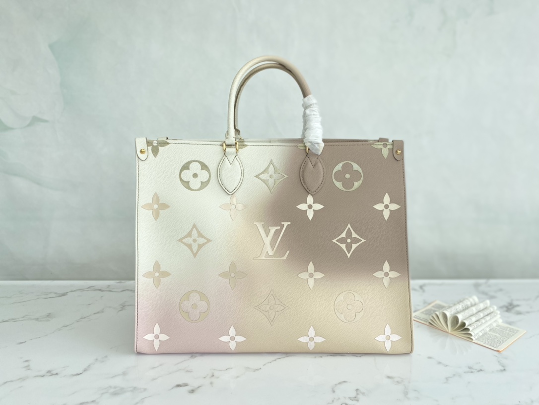 Louis Vuitton ONTHEGO MM Sunset Kaki Monogram Coated Canvas M20510