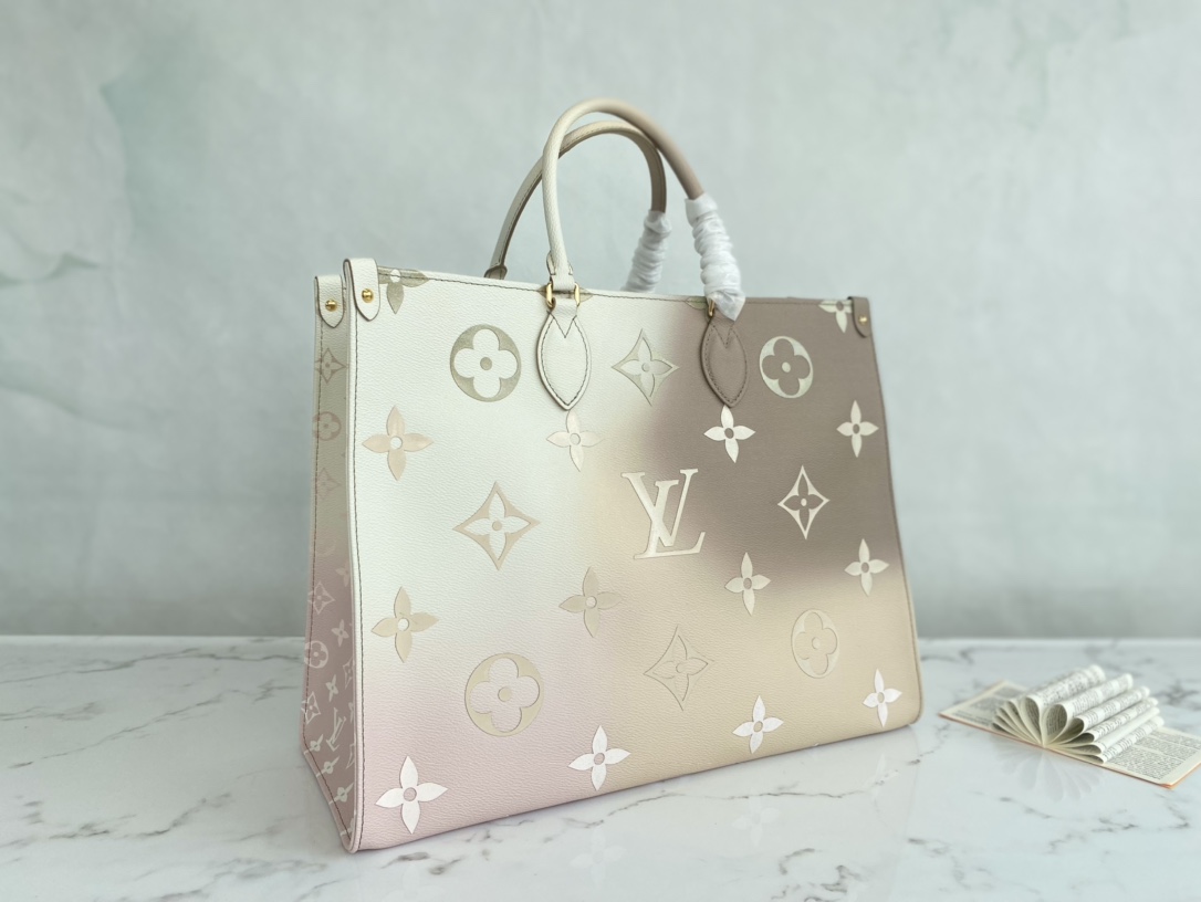 Louis Vuitton ONTHEGO MM Sunset Kaki Monogram Coated Canvas M20510