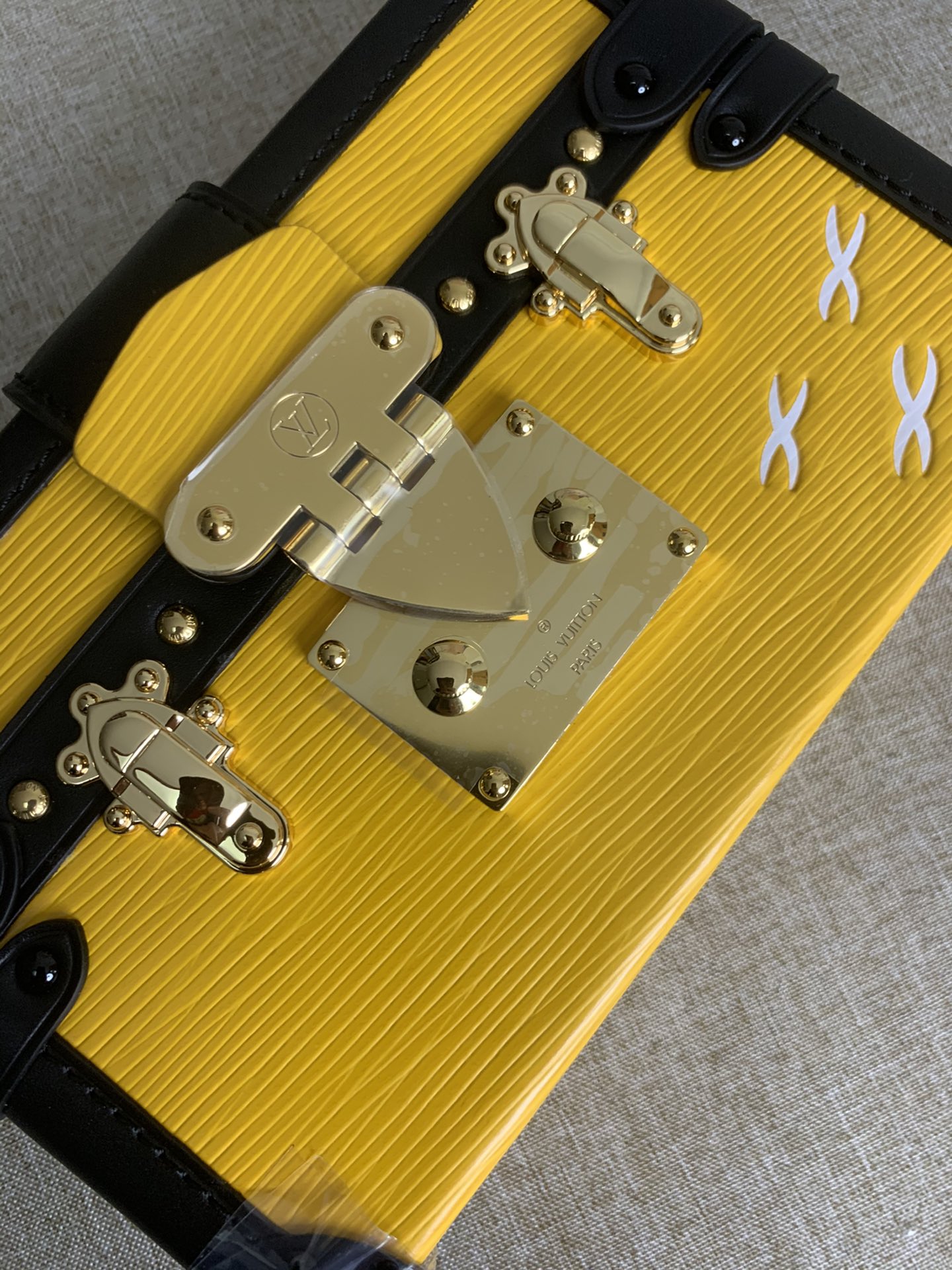 Louis Vuitton Petite Malle Handbag Epi Grained Cowhide Leather Yellow M59179 
