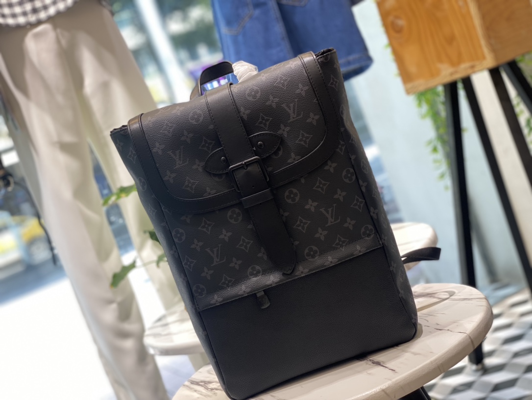 Louis Vuitton Saumur Backpack Monogram Eclipse M45913