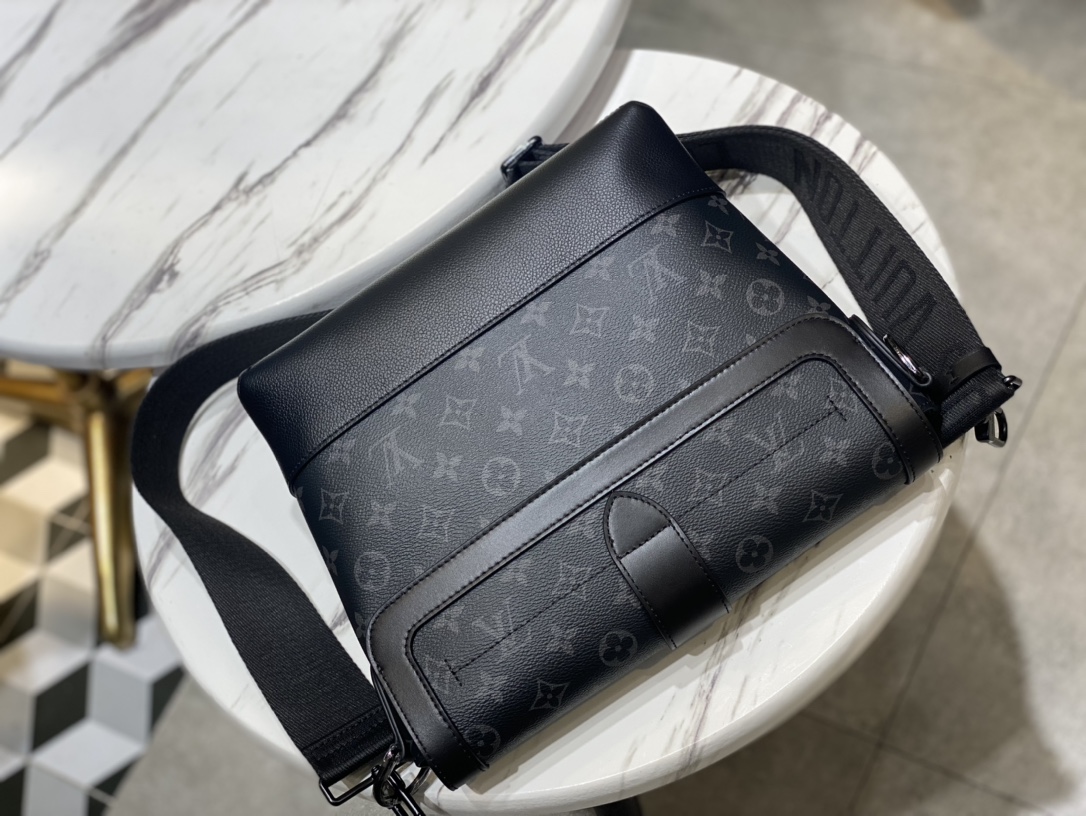 Louis Vuitton Saumur Messenger Monogram Eclipse Coated Canvas M45911