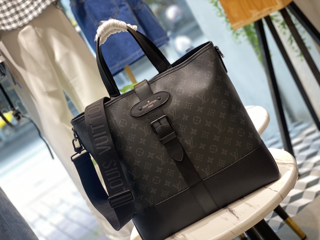 Louis Vuitton Saumur Tote Bag Monogram Eclipse M45914