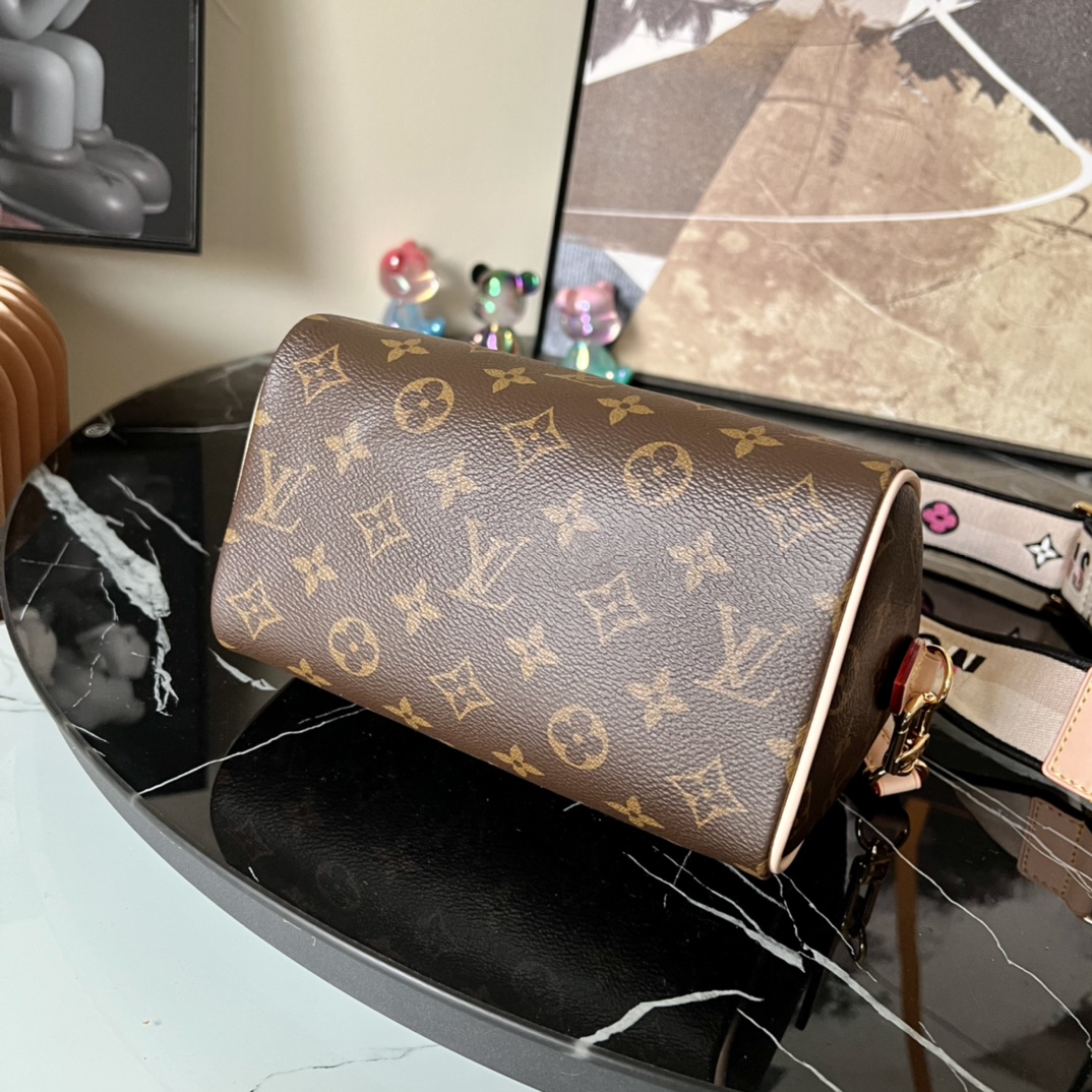 Louis Vuitton Speedy Bandouliere 20 Handbag Monogram Coated Canvas Black M46234