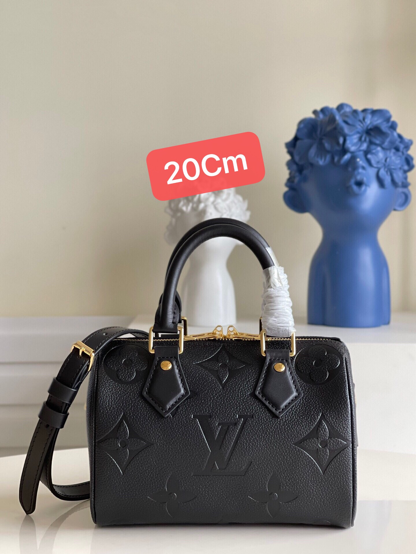 Louis Vuitton Speedy Bandouliere 20 Monogram Empreinte Black