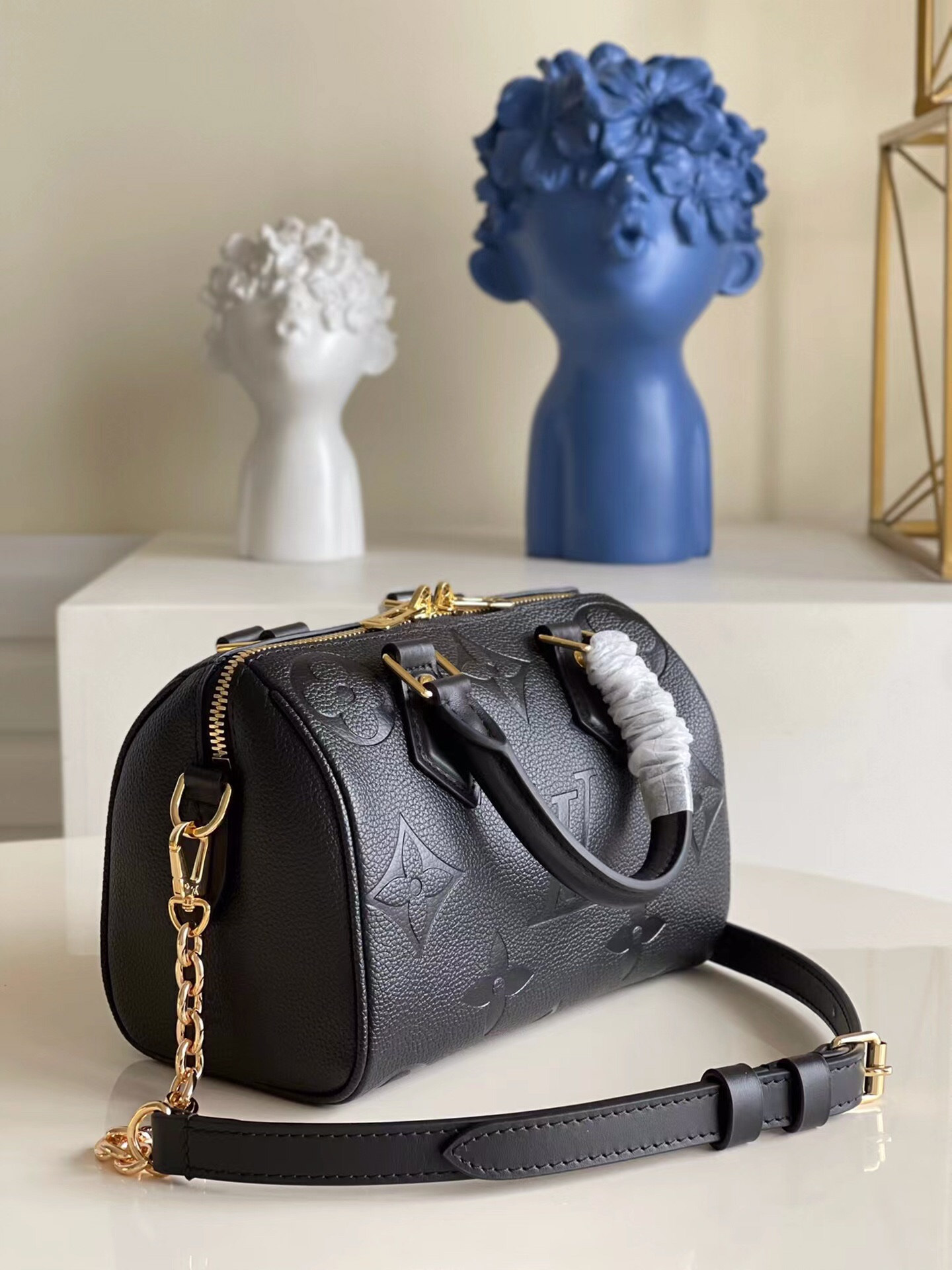 Louis Vuitton Speedy Bandouliere 20 Monogram Empreinte Black