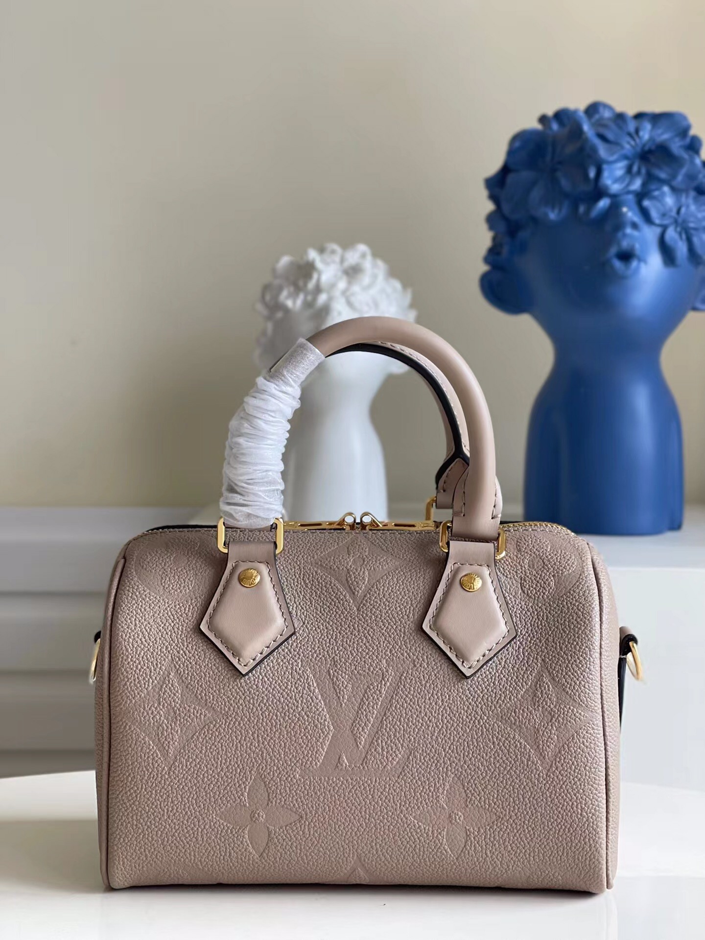 Louis Vuitton Speedy Bandouliere 20 Monogram Empreinte Pink