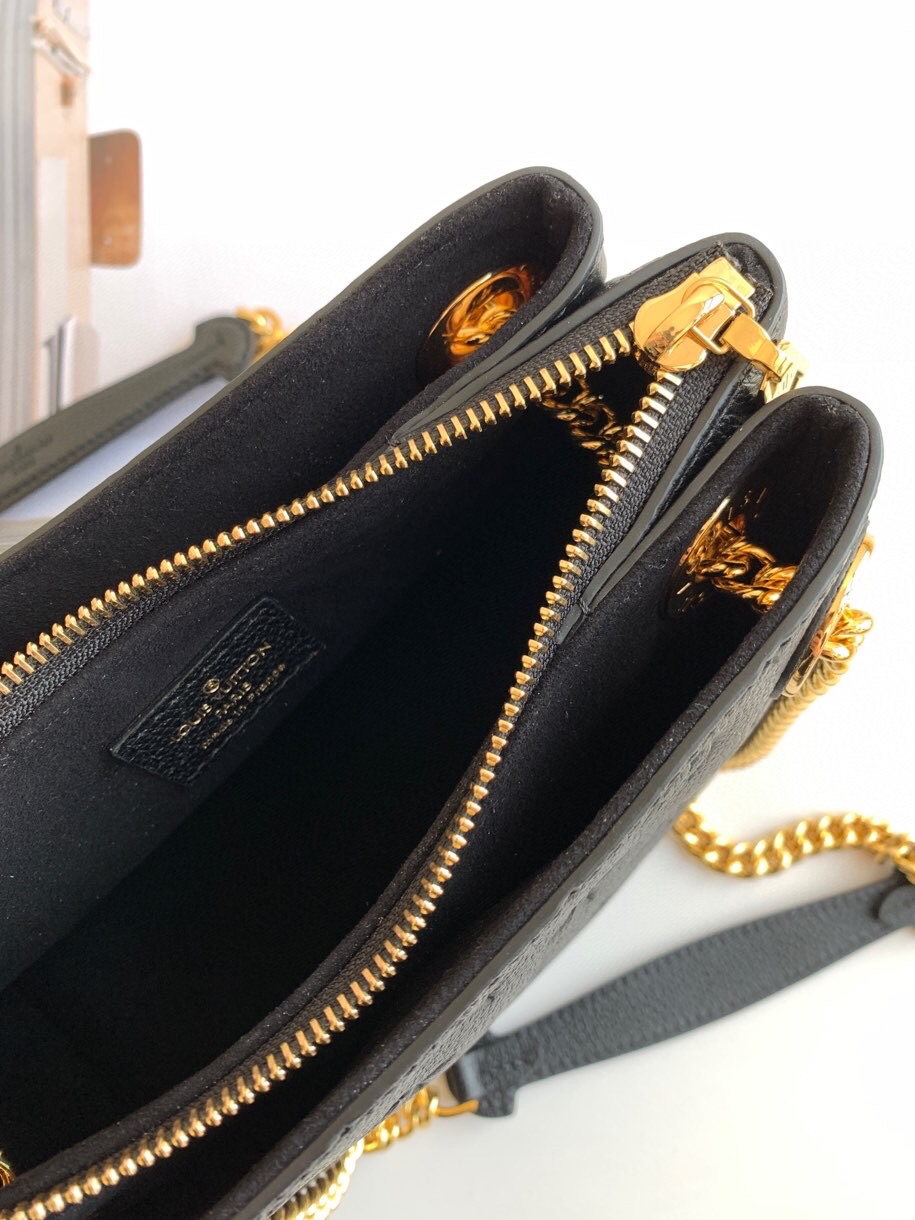 Louis Vuitton Surene Shoulder Bag Monogram Empreinte Black M43746