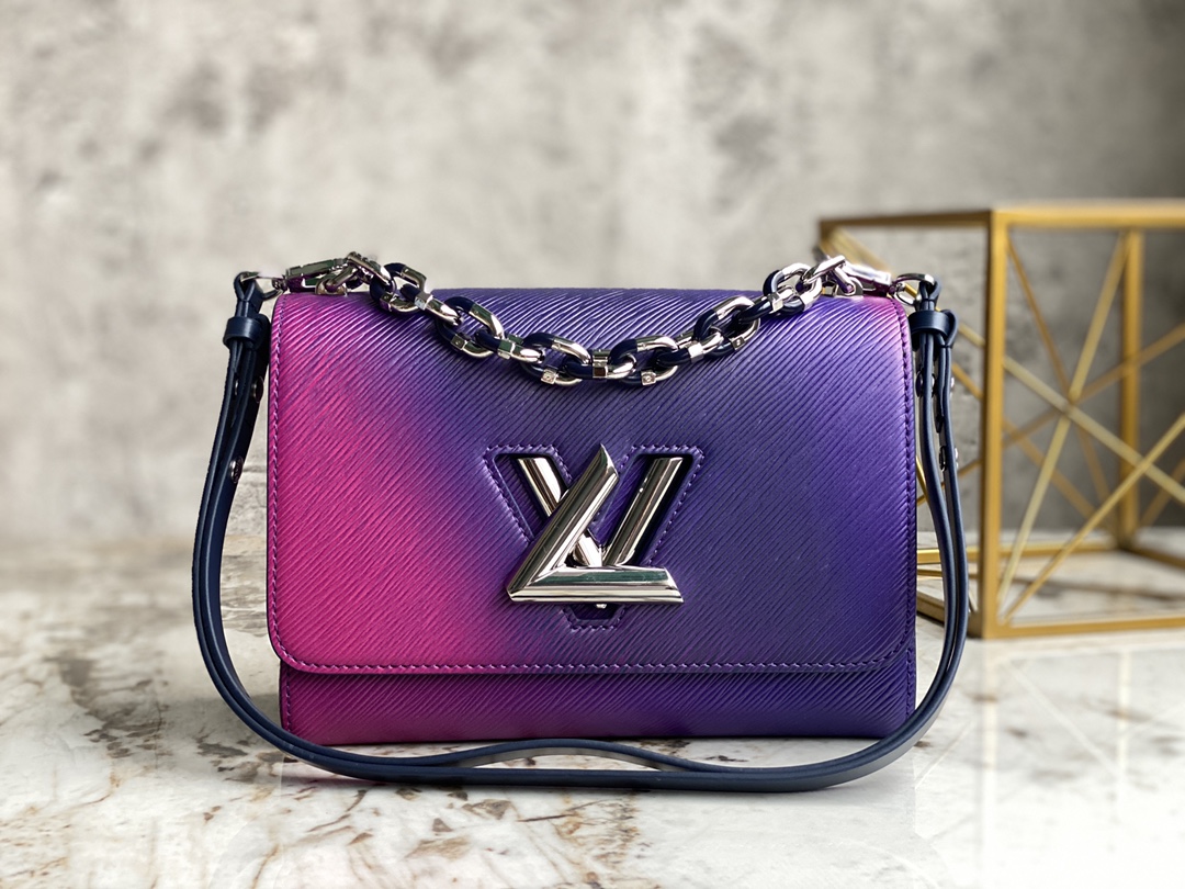 Louis Vuitton TWIST PM Epi Grained Cowhide Leather Gradient Blue M59896