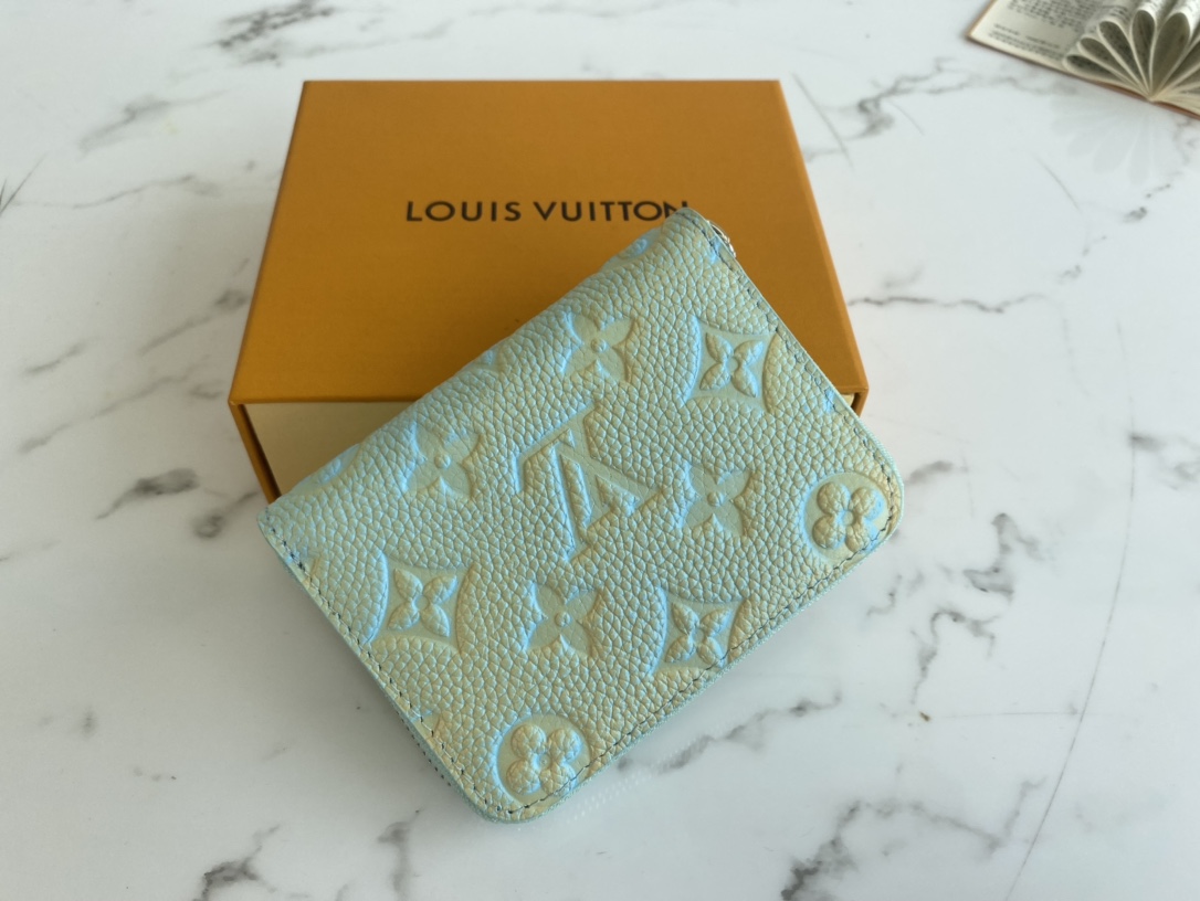 Louis Vuitton Women Short Zippy Wallet  Monogram Empreinte Embossed Supple Grained Cowhide Leather M81467