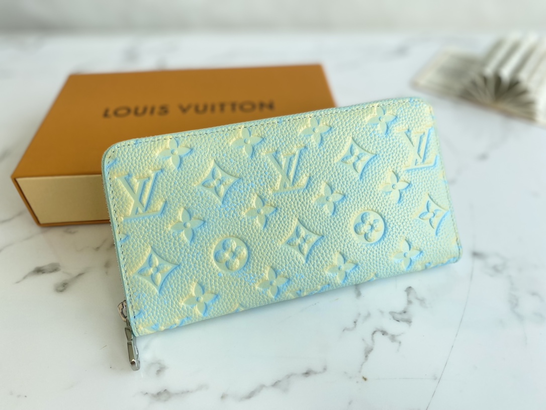 Louis Vuitton Women Zippy Wallet  Monogram Empreinte Embossed Supple Grained Cowhide Leather M81466