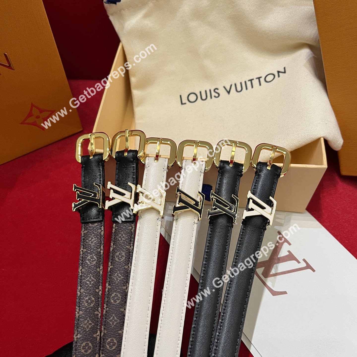 Louis Vuitton Womens Leather Belt Width 15mm 0021