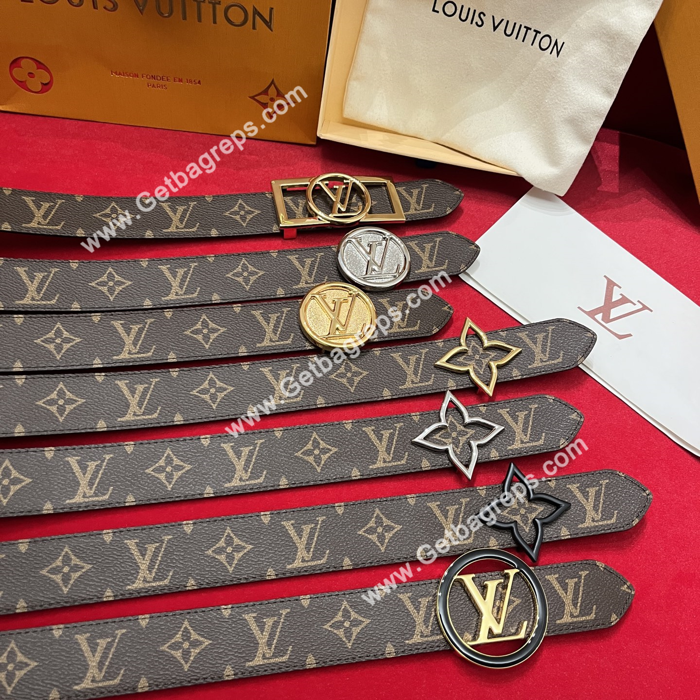 Louis Vuitton Womens Leather Belt Width 20mm 0020