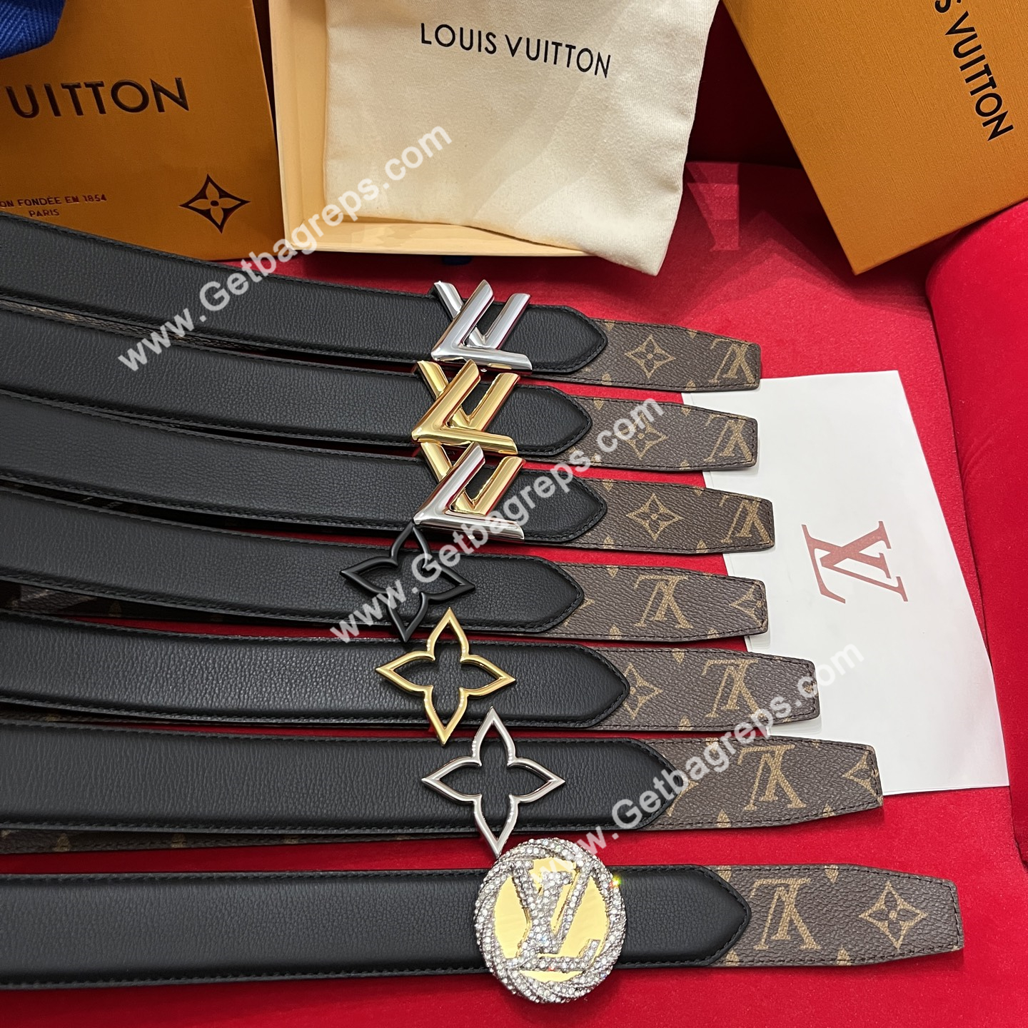 Louis Vuitton Womens Leather Belt Width 20mm 0020