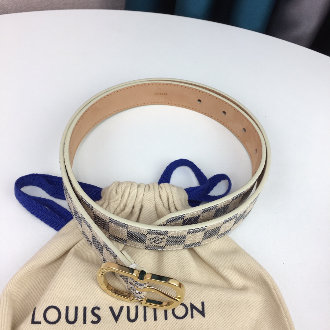 Louis Vuitton Womens Leather Belt Width 25mm 0005