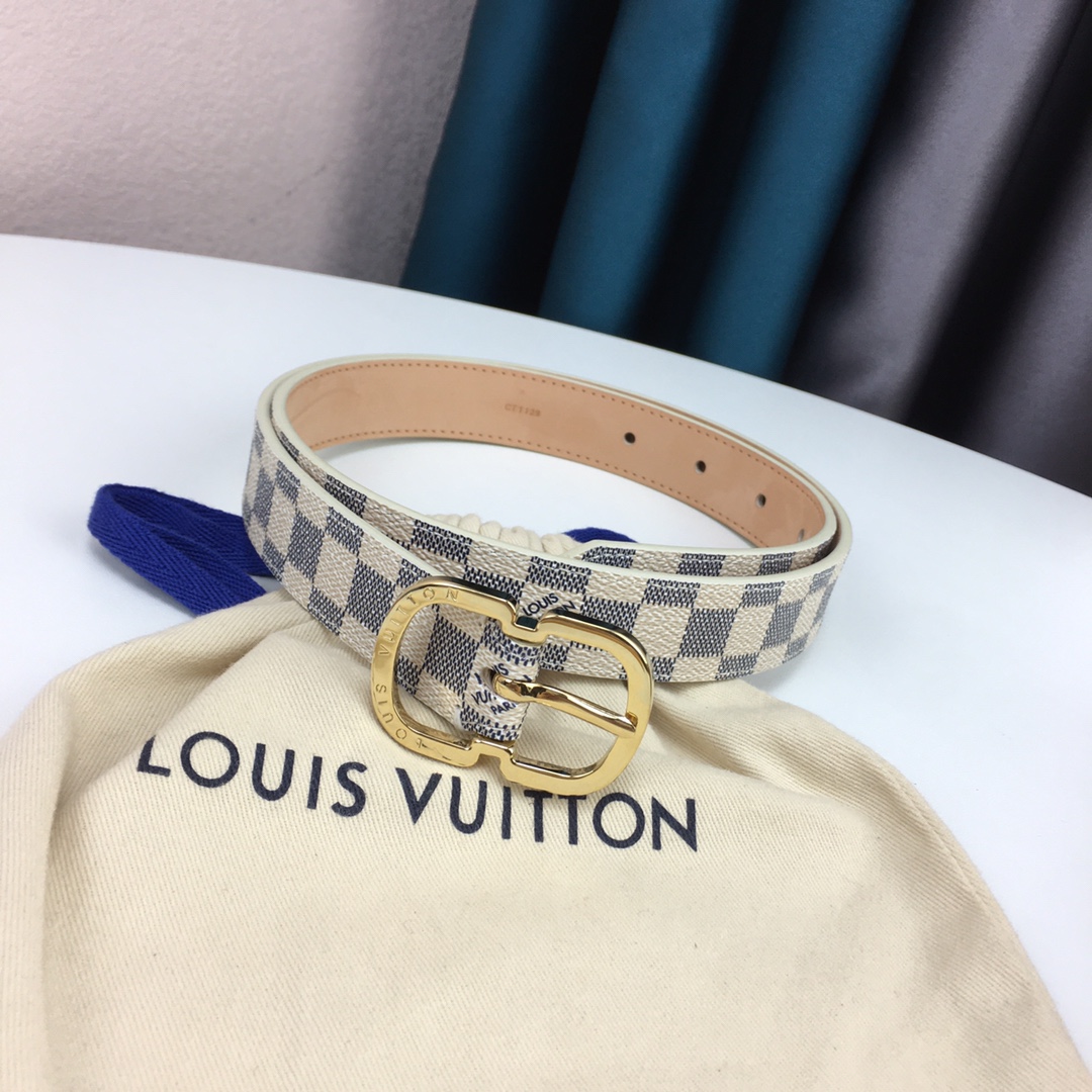 Louis Vuitton Womens Leather Belt Width 25mm 0005