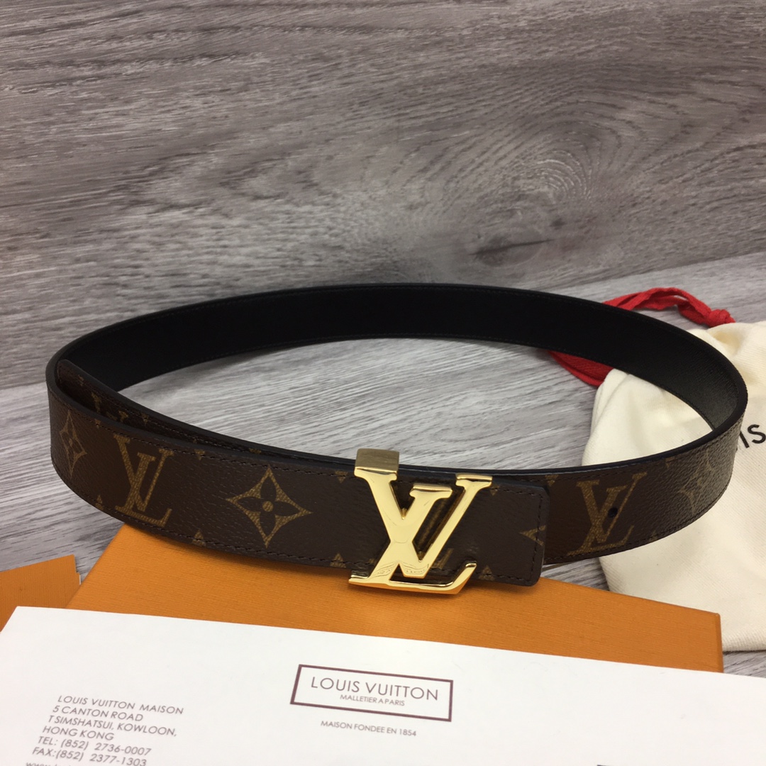 Louis Vuitton Womens Leather Belt Width 3cm 181