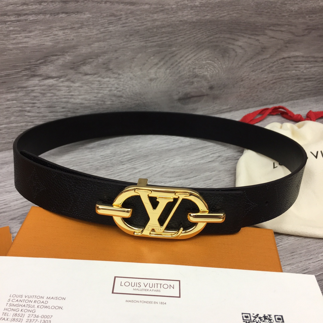 Louis Vuitton Womens Leather Belt Width 3cm 182