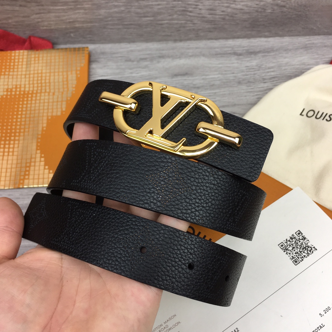 Louis Vuitton Womens Leather Belt Width 3cm 182