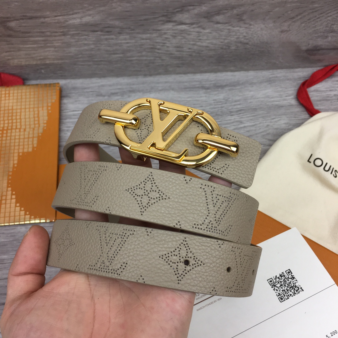 Louis Vuitton Womens Leather Belt Width 3cm 183