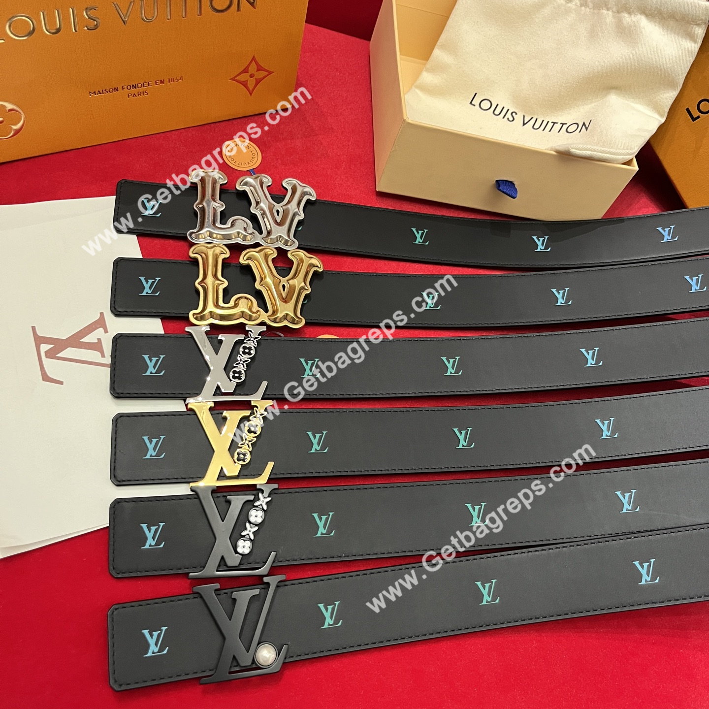 Louis Vuitton Womens Leather Belt Width 40mm 0021
