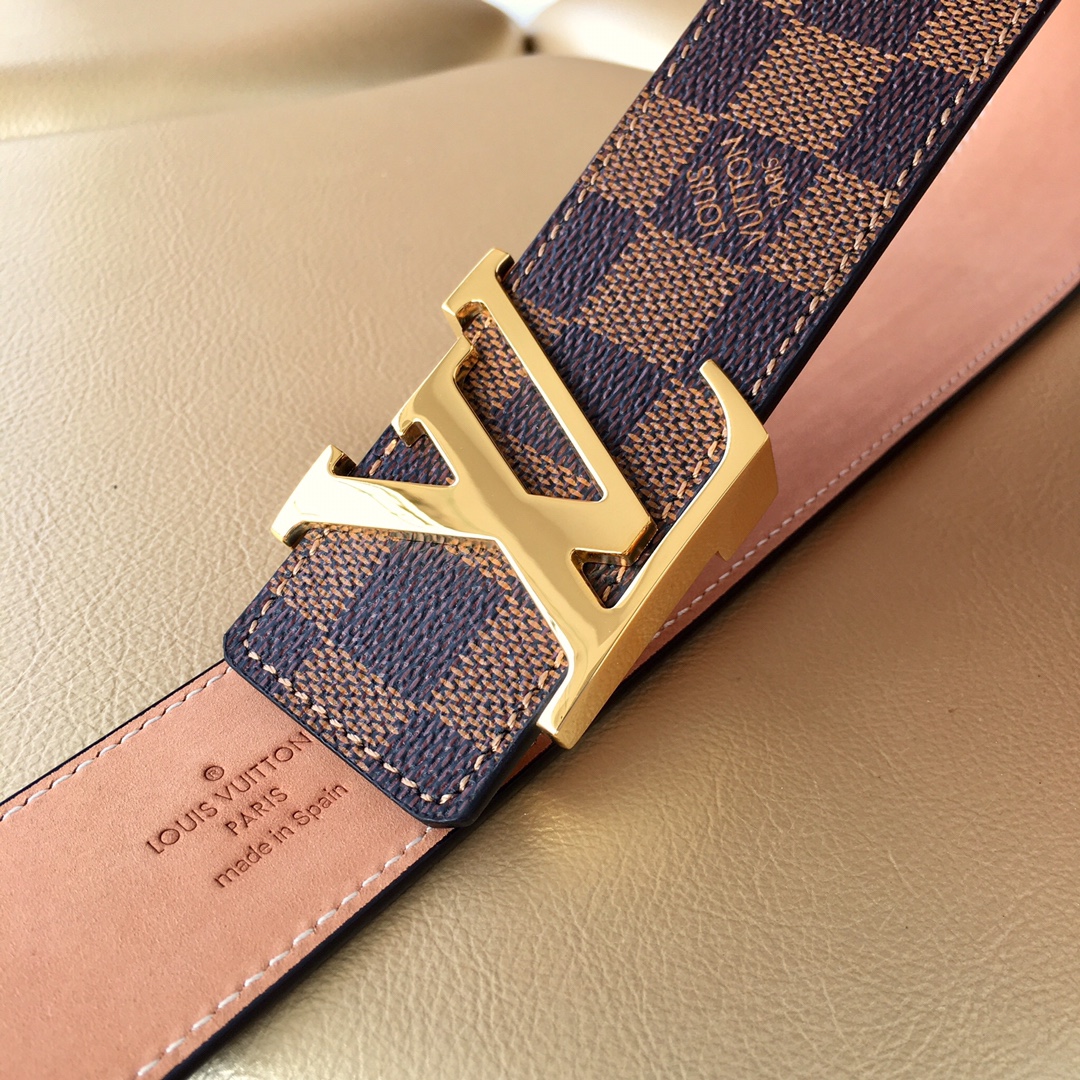 Louis Vuitton Womens Leather Belt Width 4cm 154