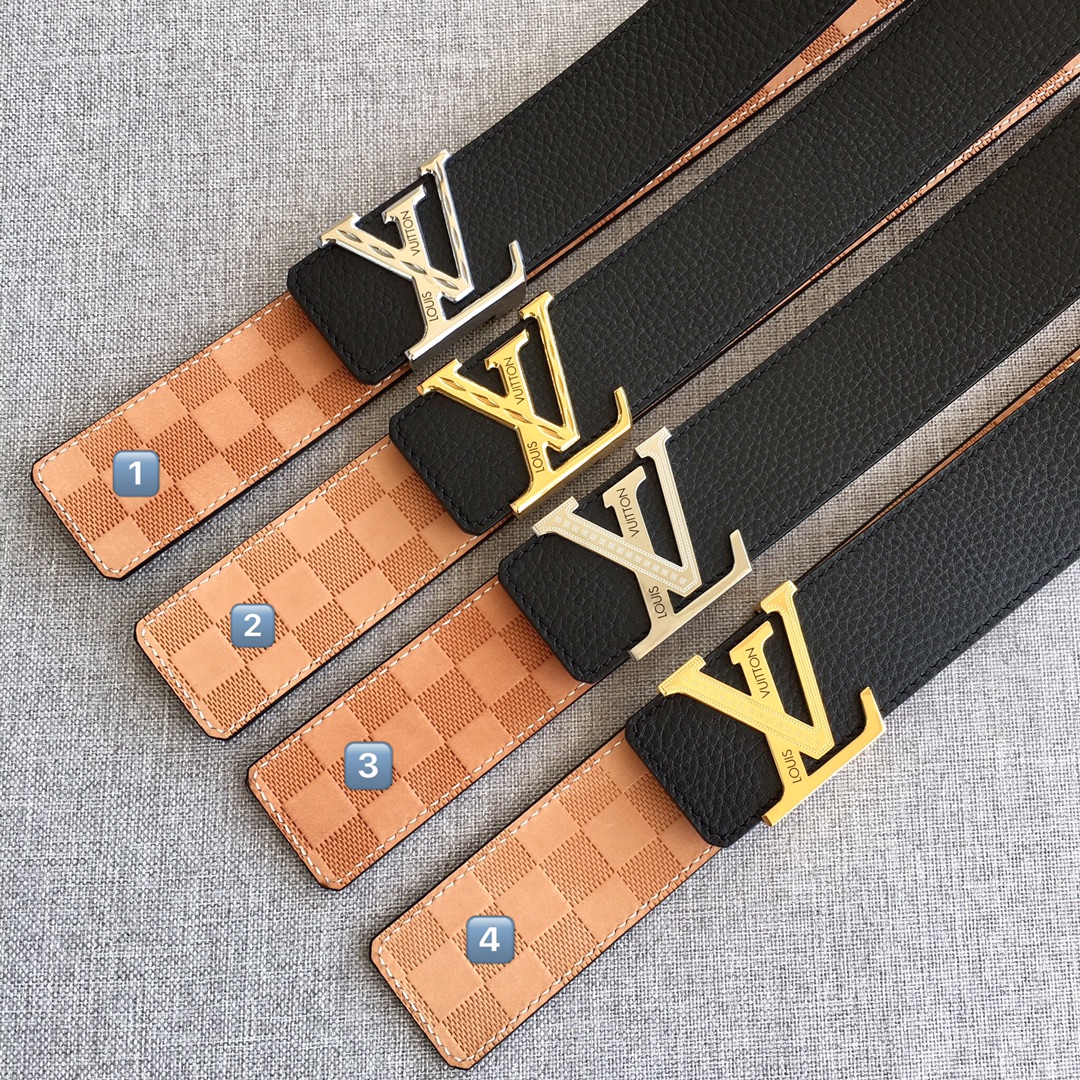 Louis Vuitton Womens Leather Belt Width 4cm 157