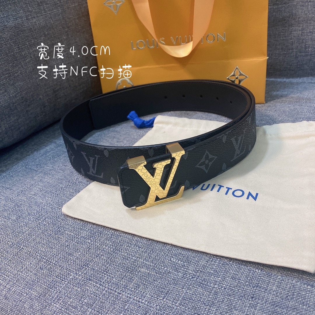 Louis Vuitton Womens Leather Belt Width 4cm 160