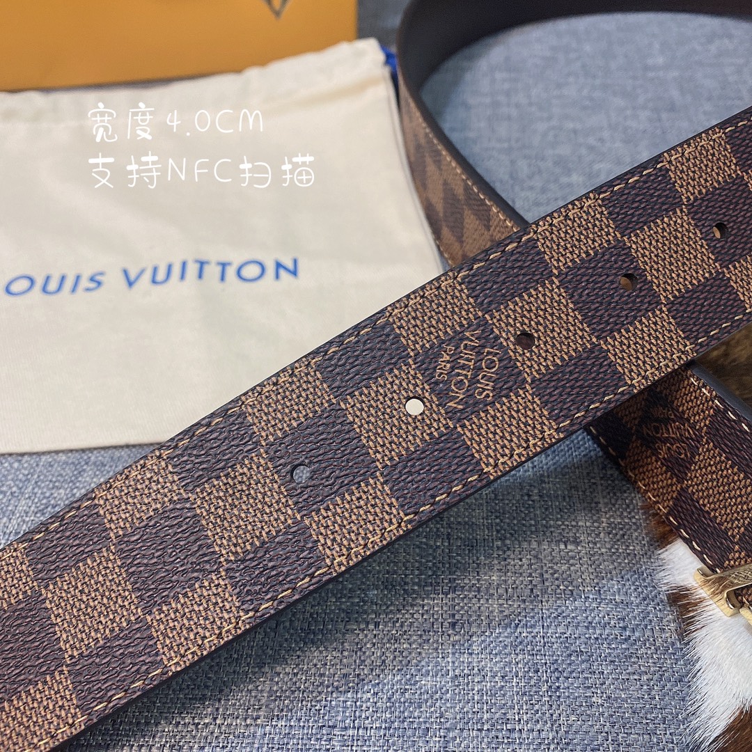 Louis Vuitton Womens Leather Belt Width 4cm 162