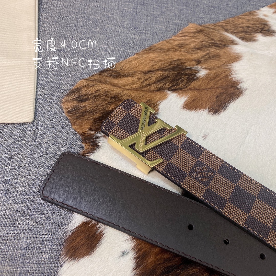 Louis Vuitton Womens Leather Belt Width 4cm 162