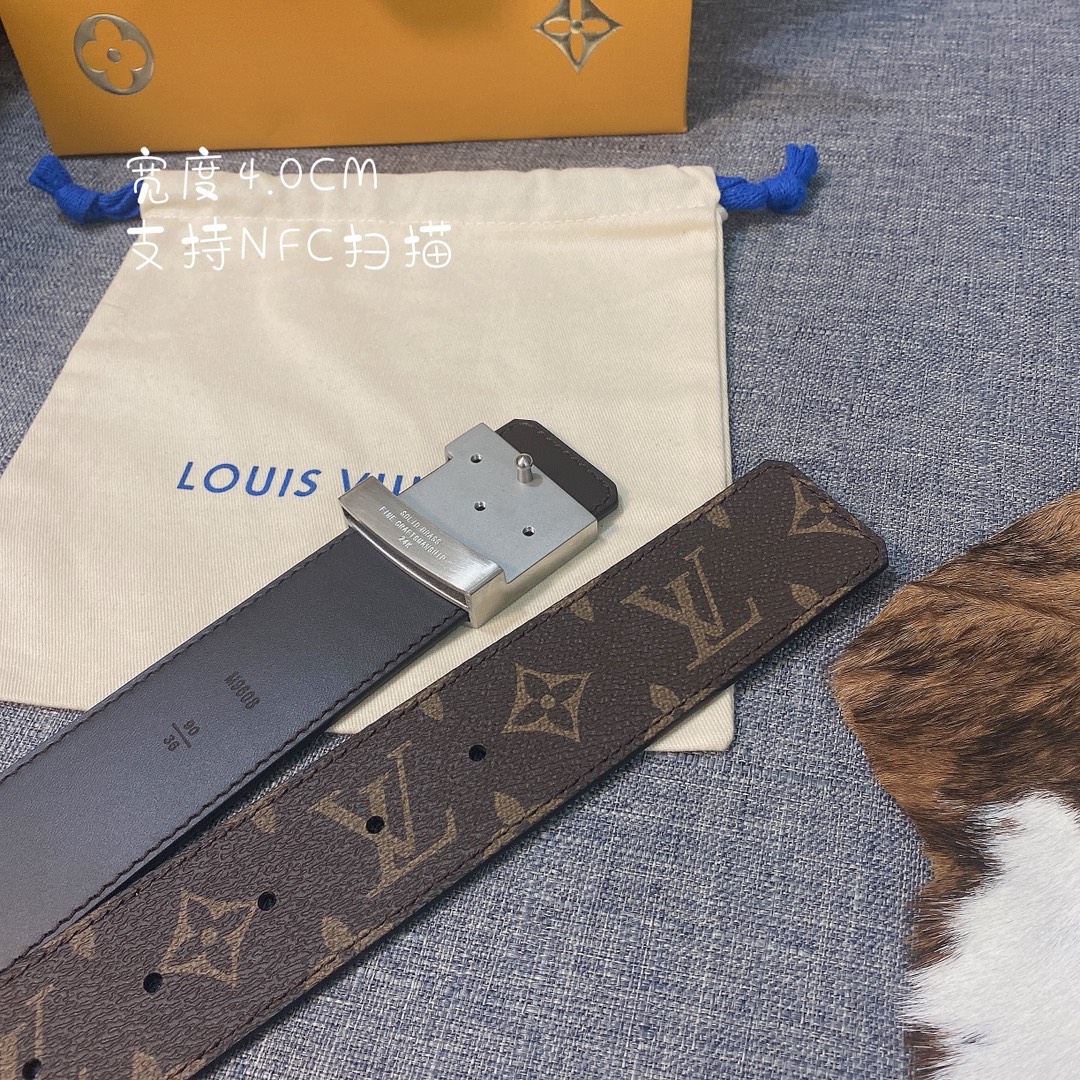 Louis Vuitton Womens Leather Belt Width 4cm 164