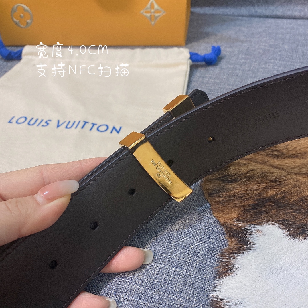 Louis Vuitton Womens Leather Belt Width 4cm 165
