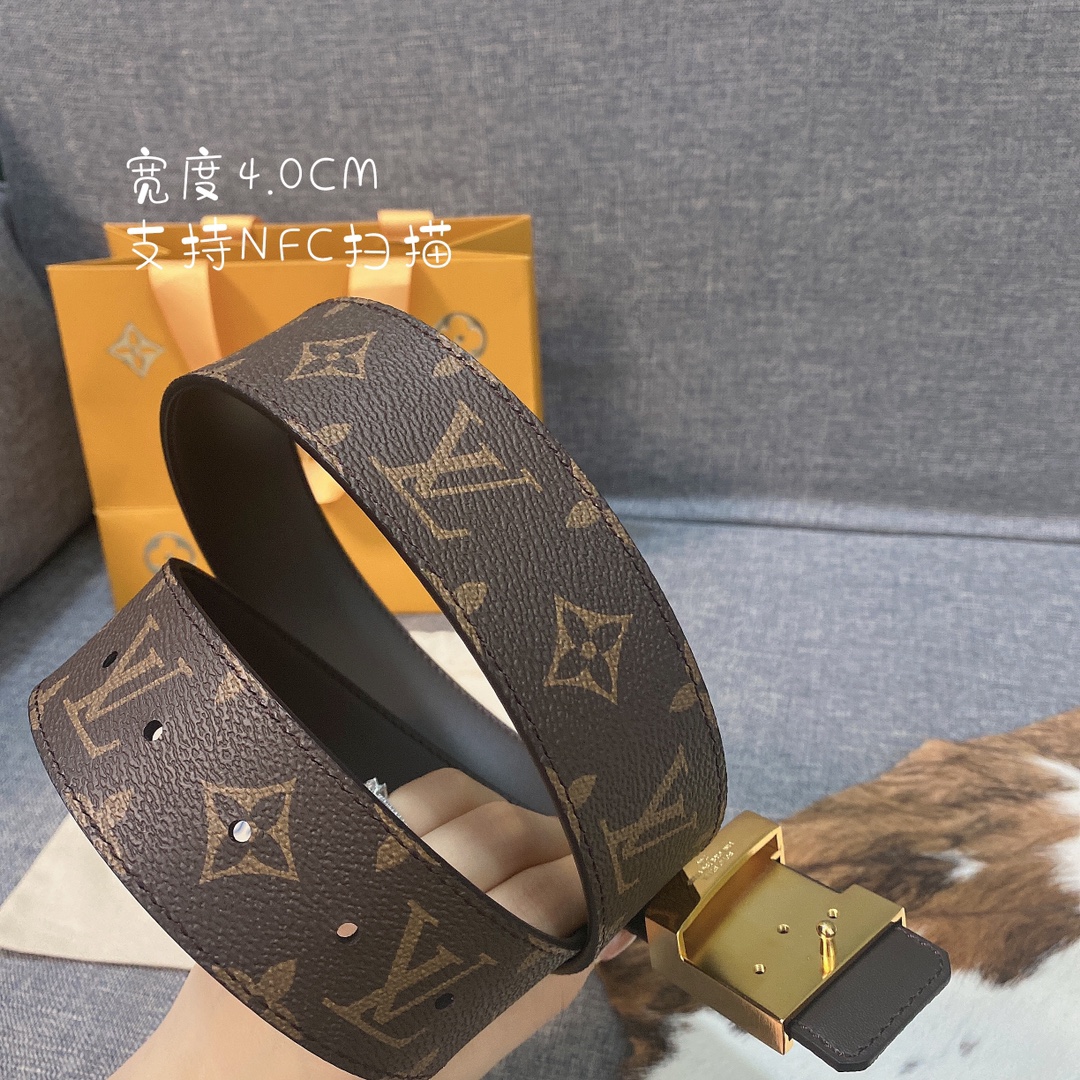 Louis Vuitton Womens Leather Belt Width 4cm 165