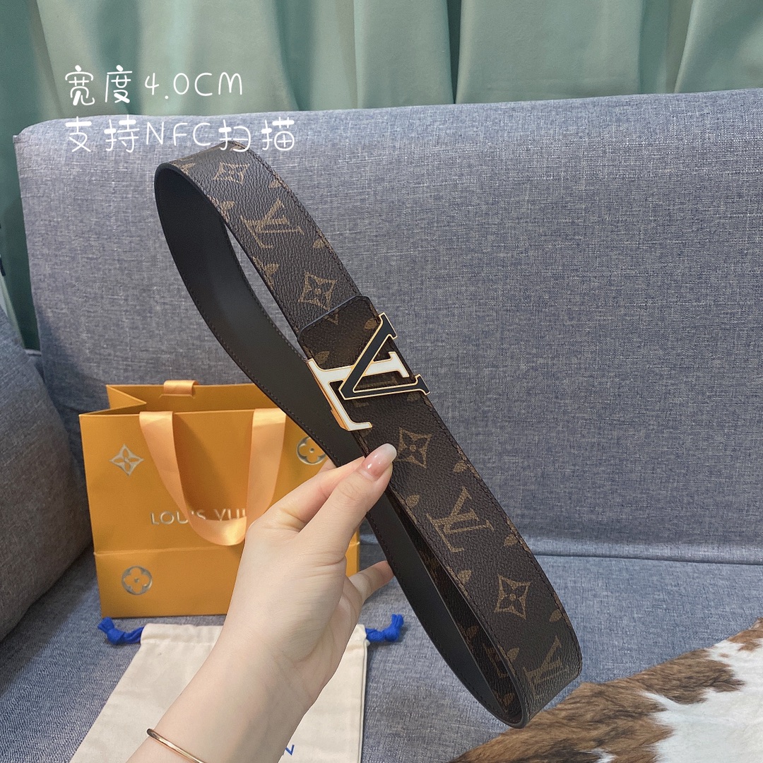 Louis Vuitton Womens Leather Belt Width 4cm 165