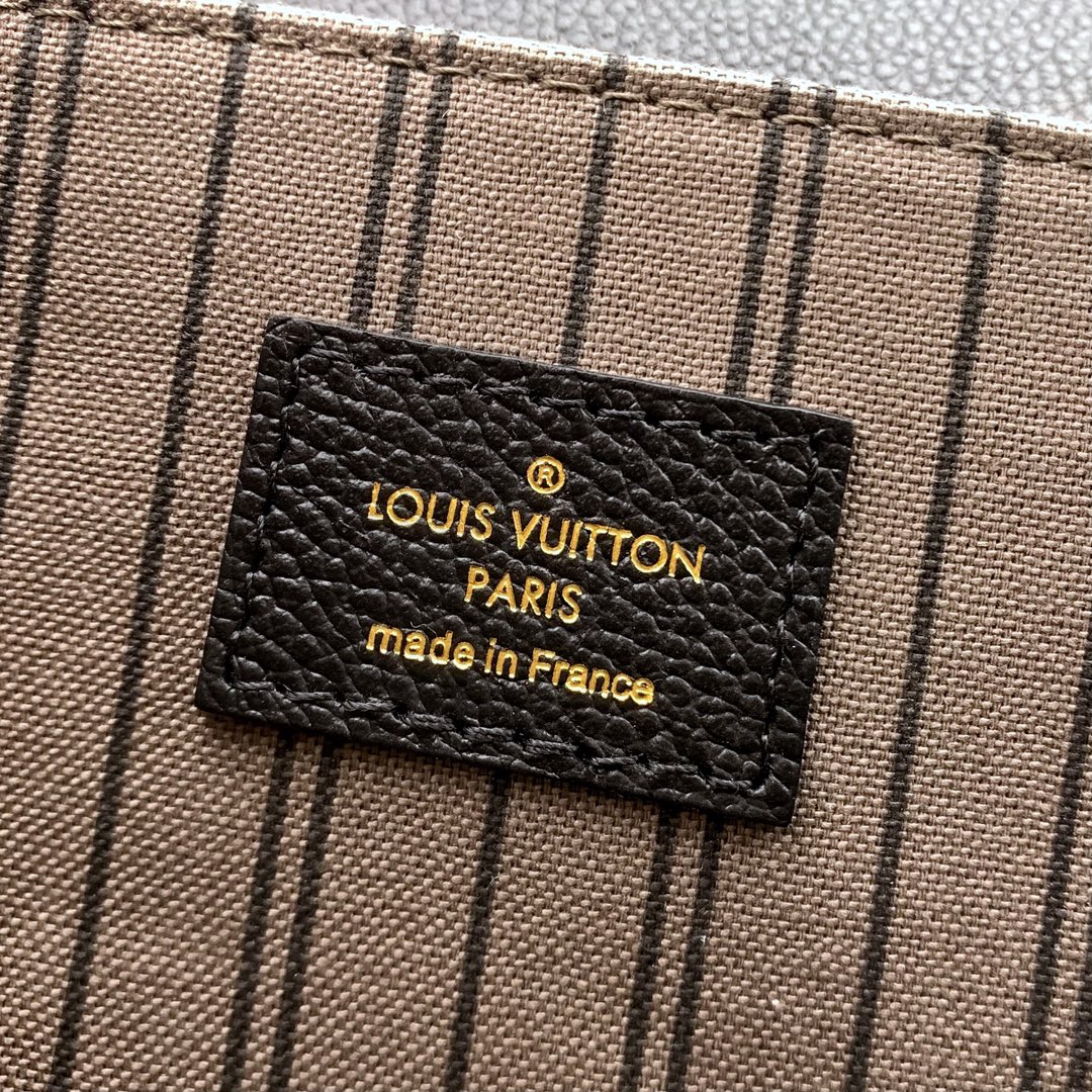 Luxury Replicated Louis Vuitton Pochette Metis Handbag Monogram Empreinte Embossed Leather Black M41487