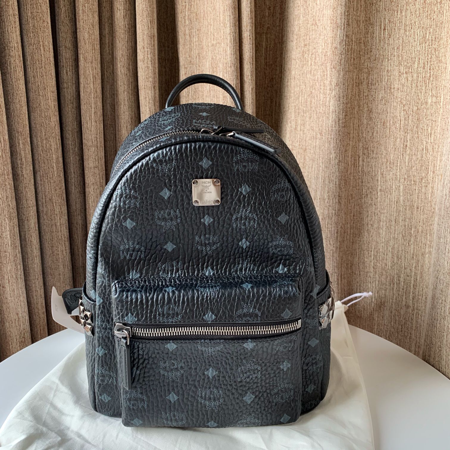 MCM Stark Backpack in Visetos Black