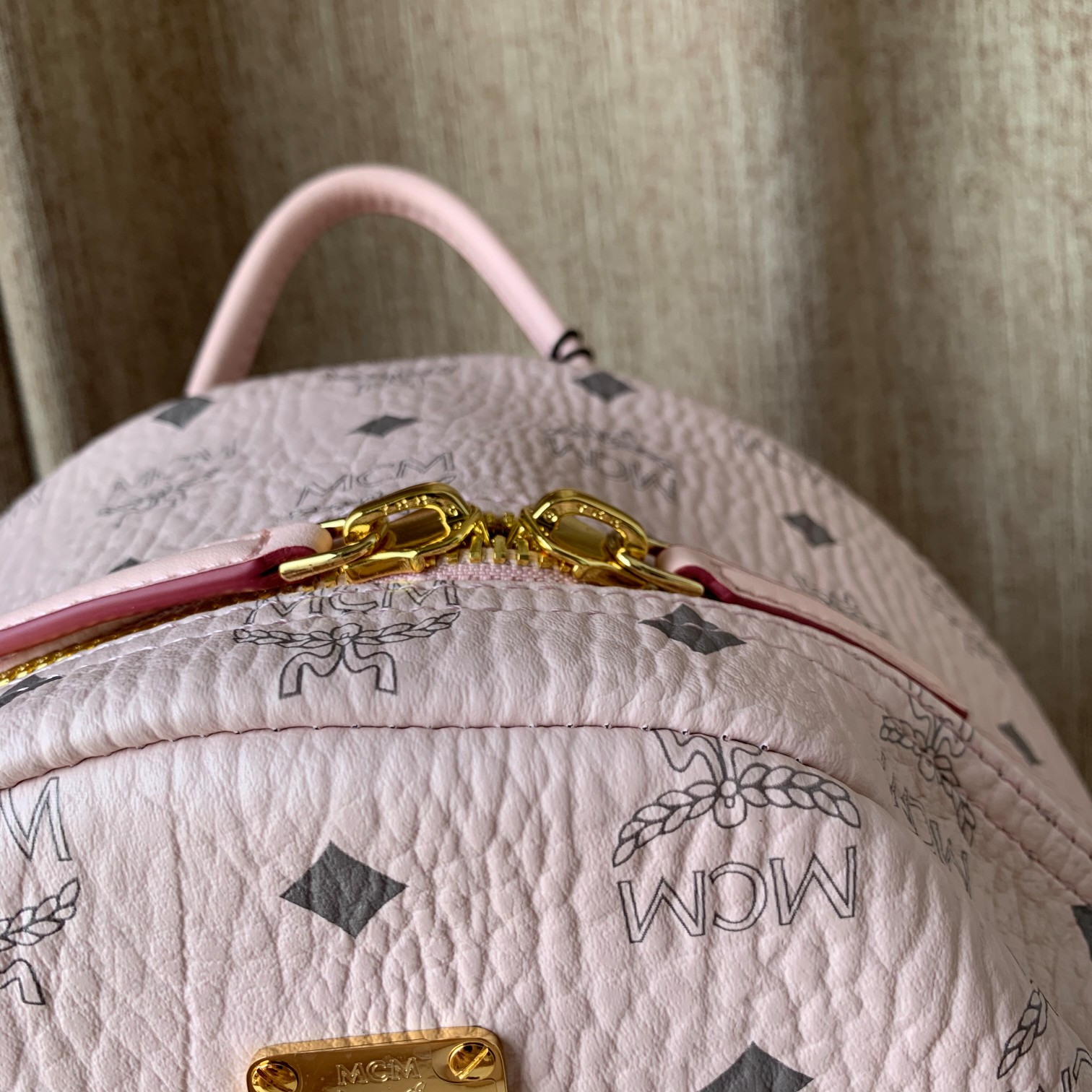 MCM Stark Backpack in Visetos Pink