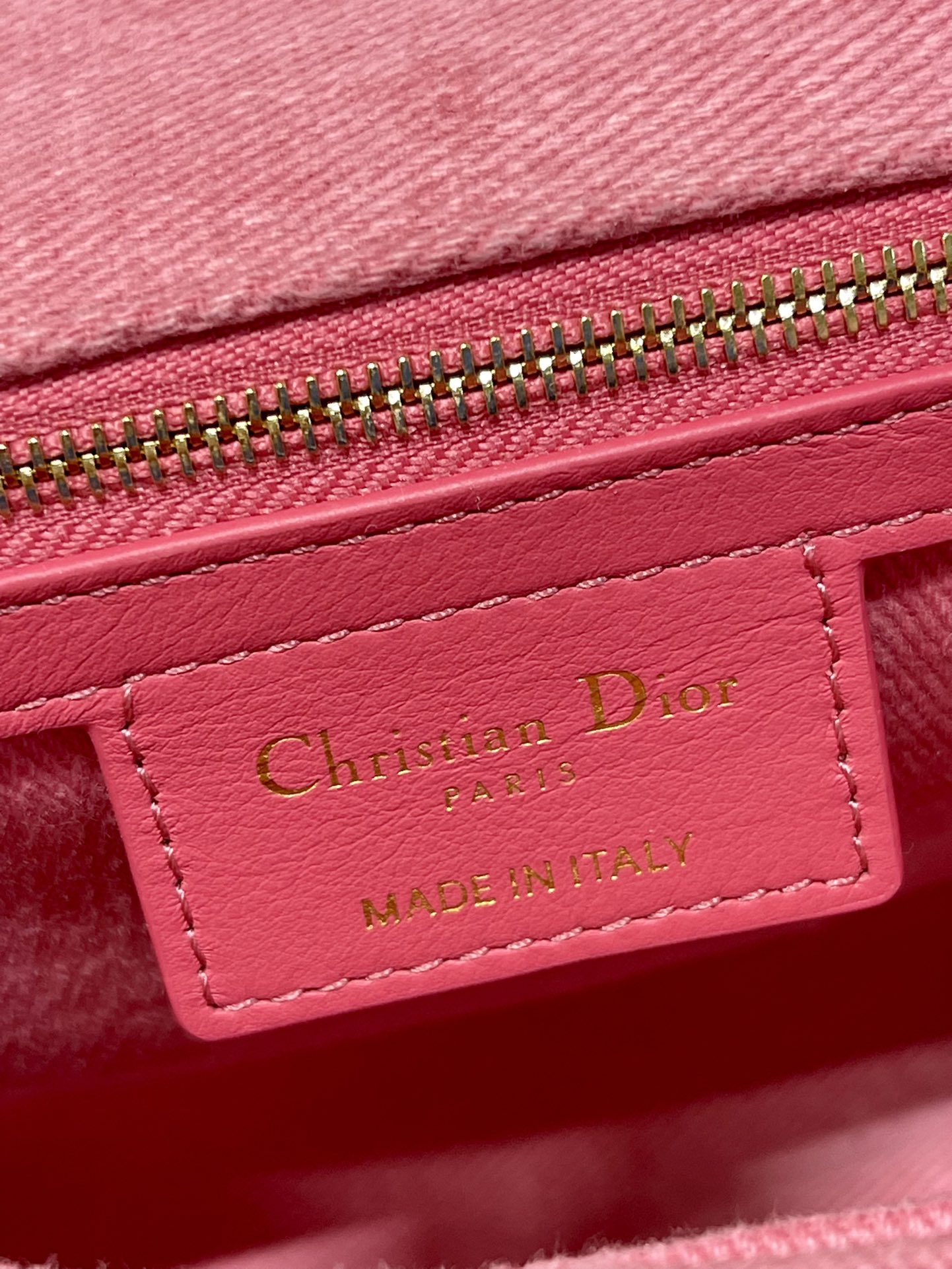 Medium Dior Caro Bag Pink Macrocannage Denim