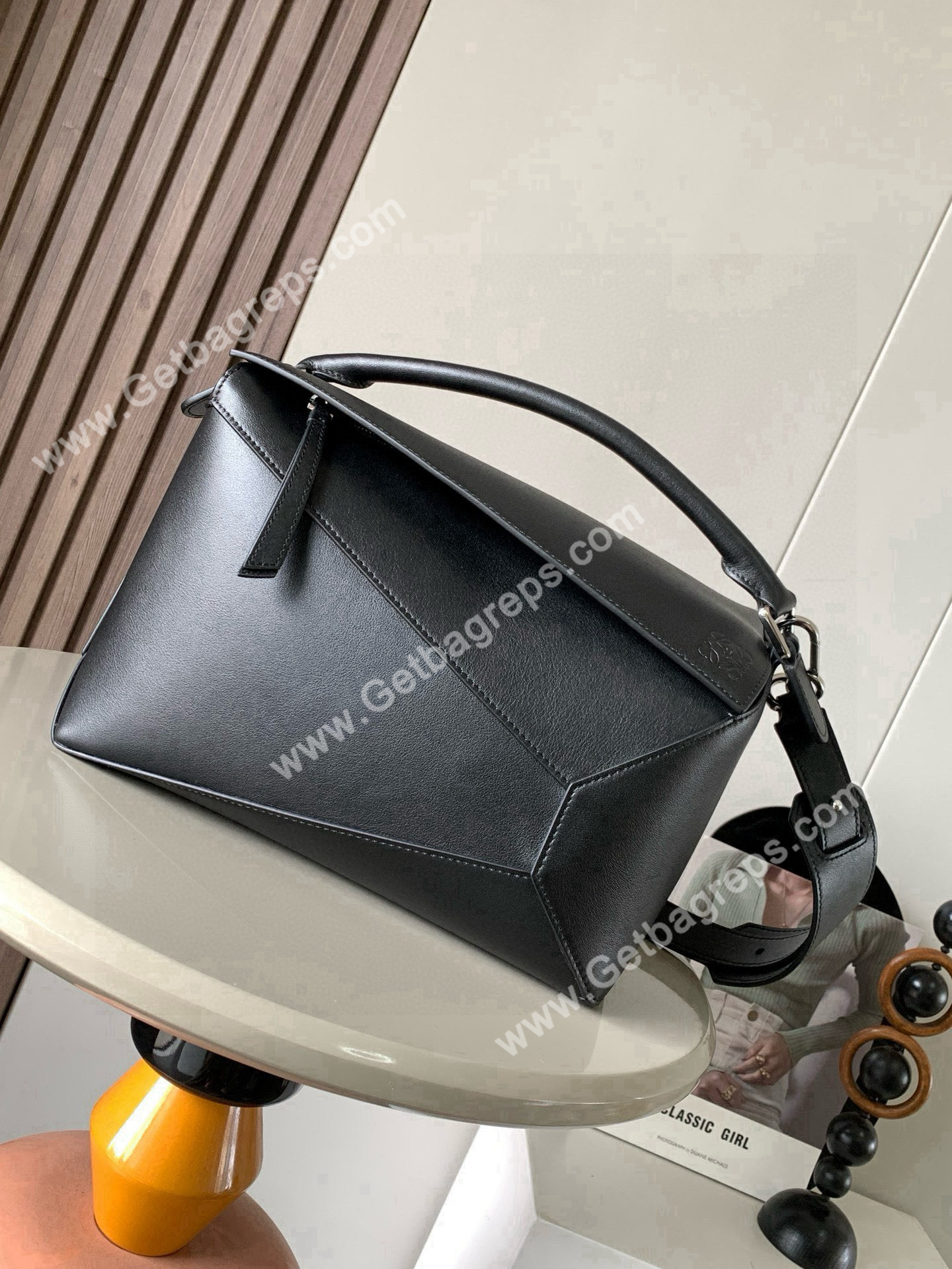 Medium Puzzle Edge bag in Classic Calfskin-003