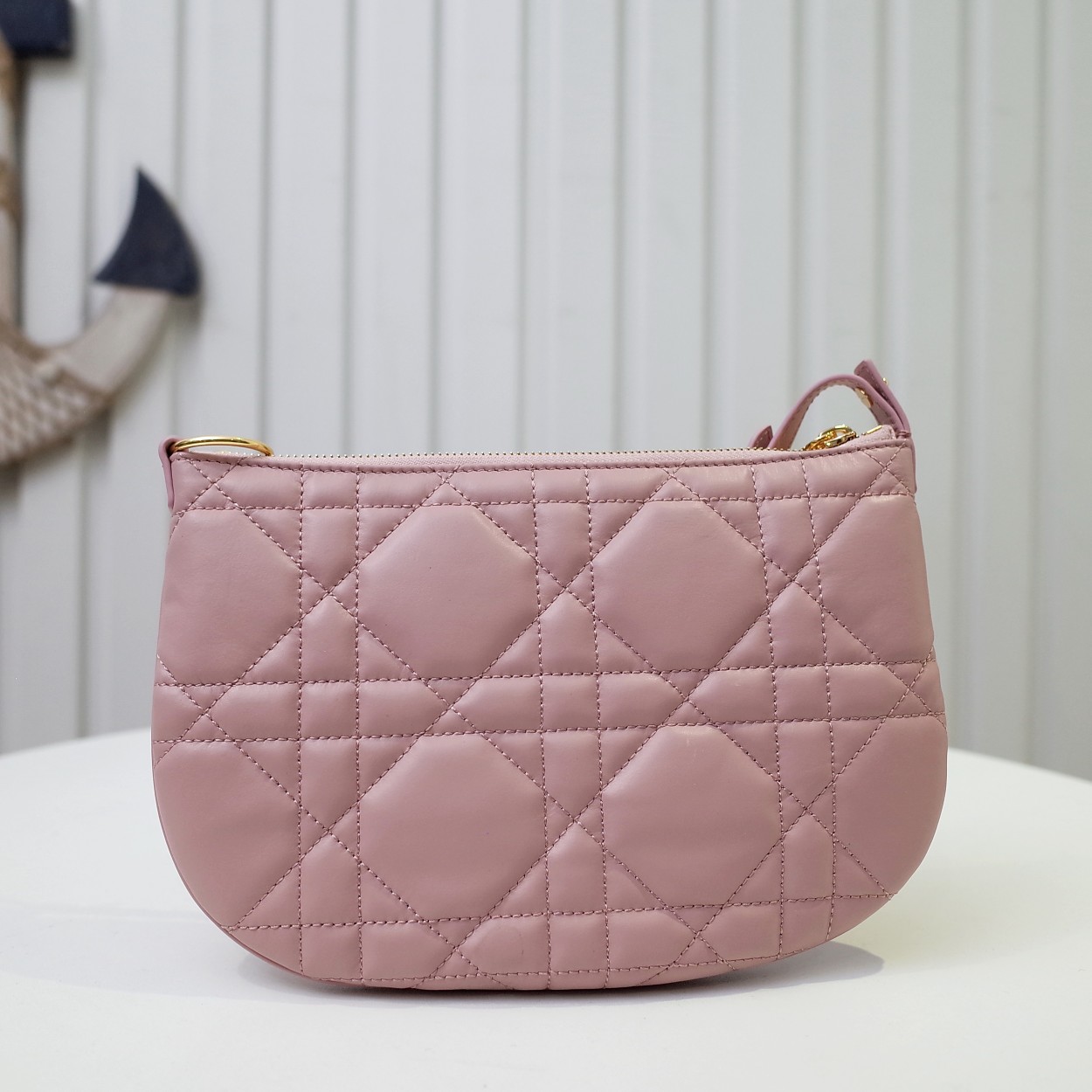 Mini Dior Caro Tulip Bag Pink Quilted Macrocannage Calfskin