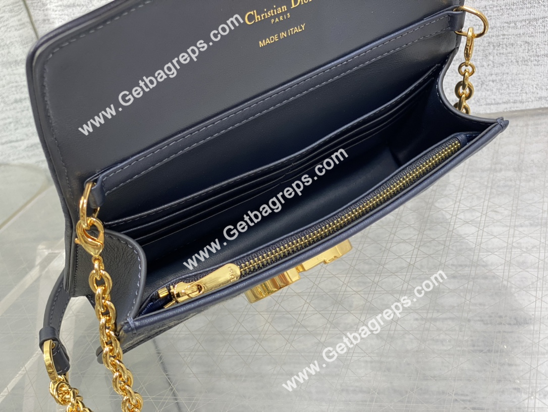 Miss Montaigne Mini Bag Blue Dior Oblique Jacquard