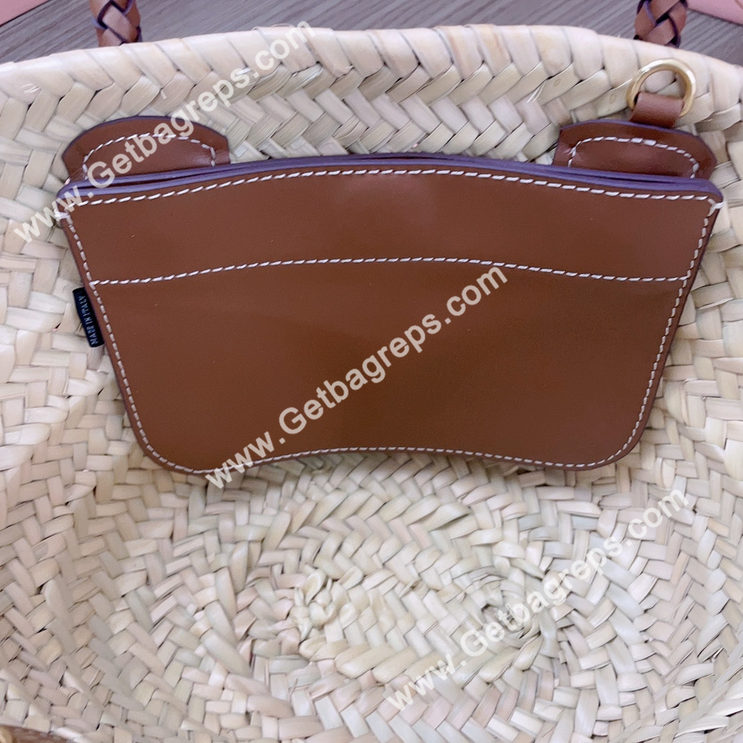 MiuMiu 5BG273 Woven Fabric Tote Bag