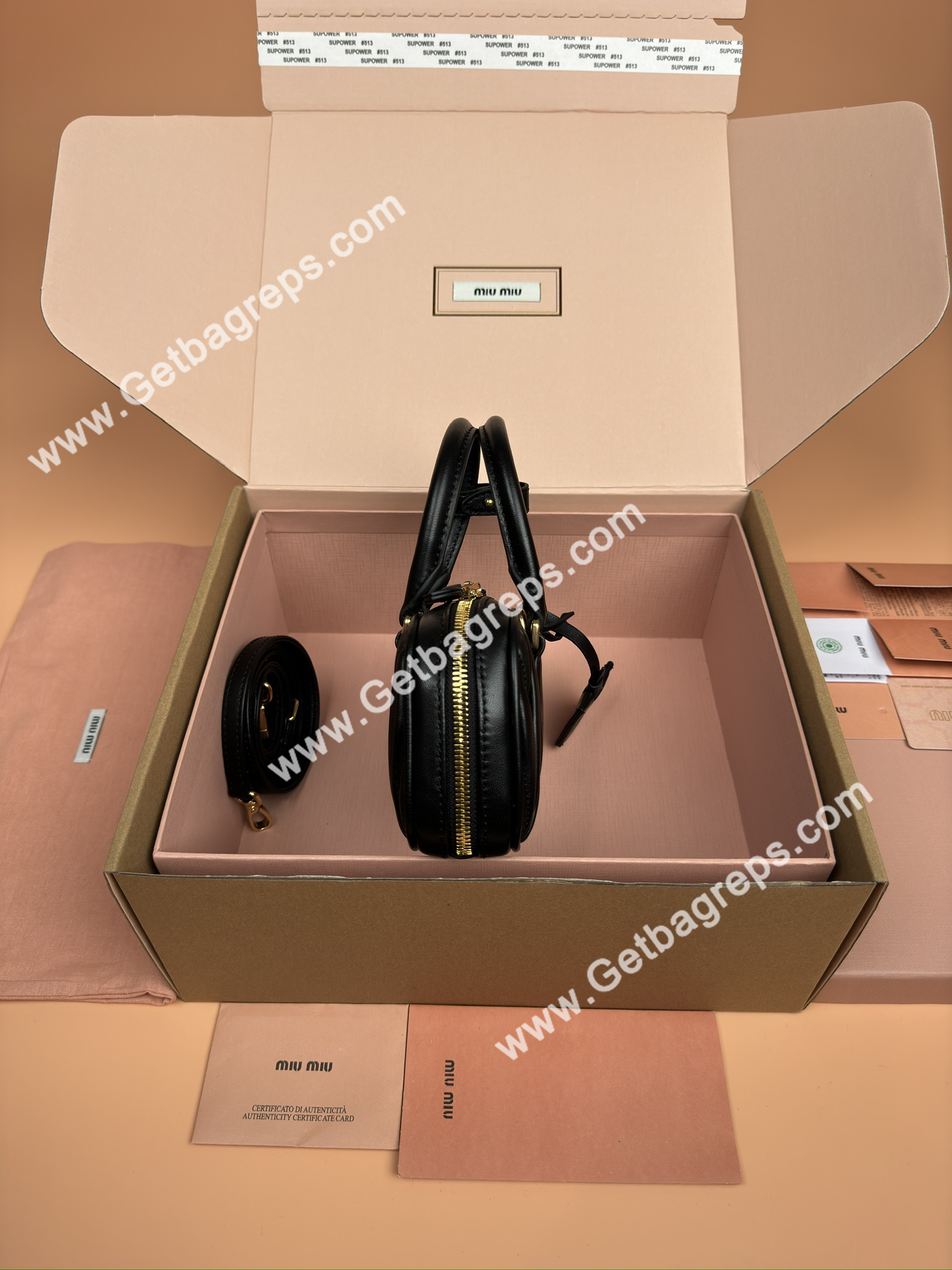 MiuMiu 5BP088 Arcadie Matelasse Nappa Leather Mini-bag Black