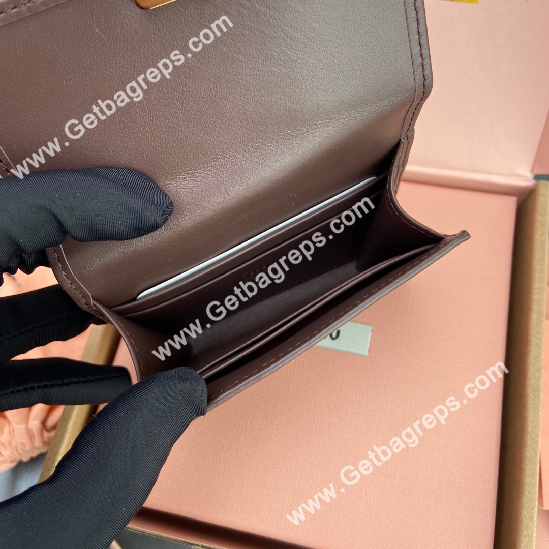 MiuMiu 5M104 Leather wallet Coffee