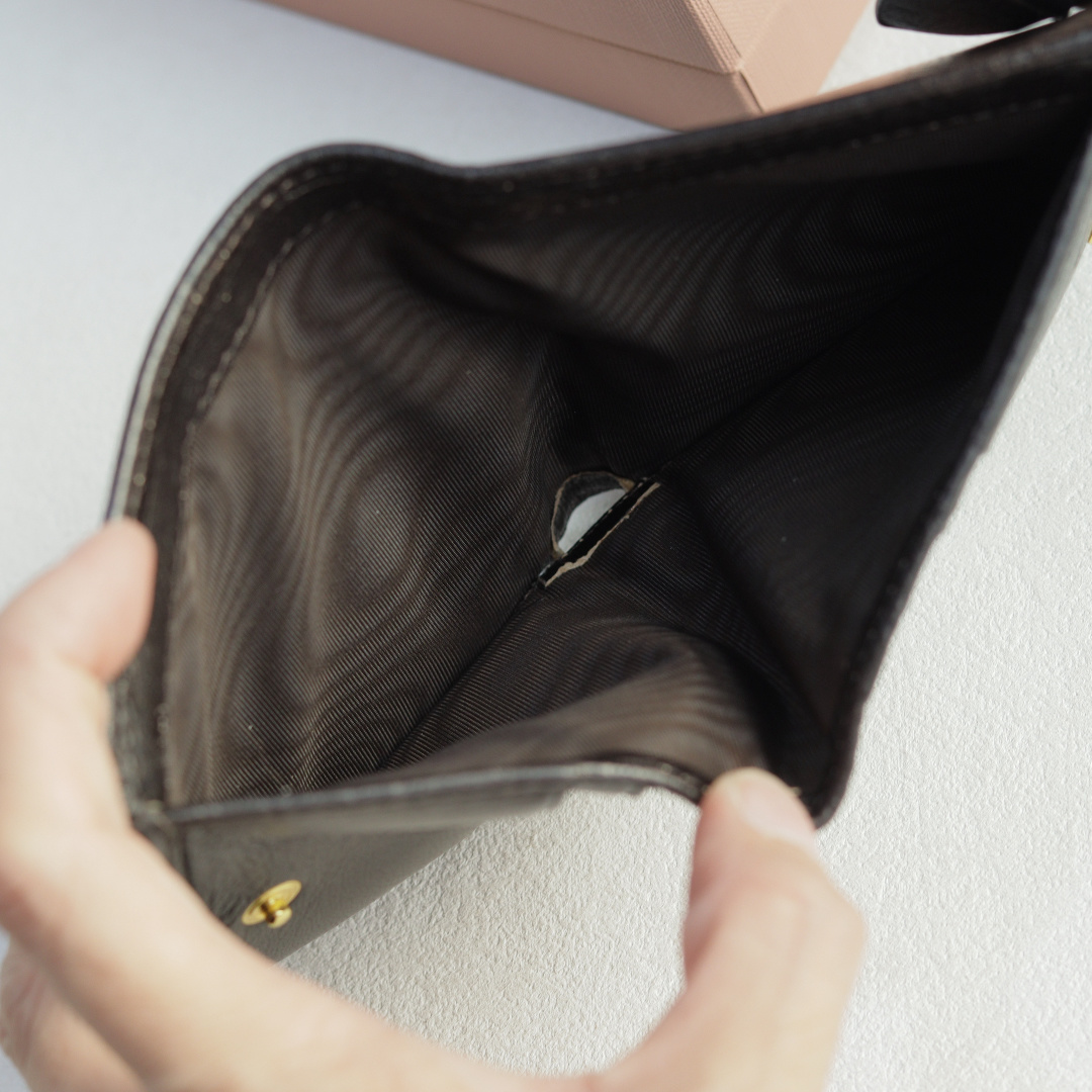 MiuMiu 5MV017 Pocket Wallet Brown