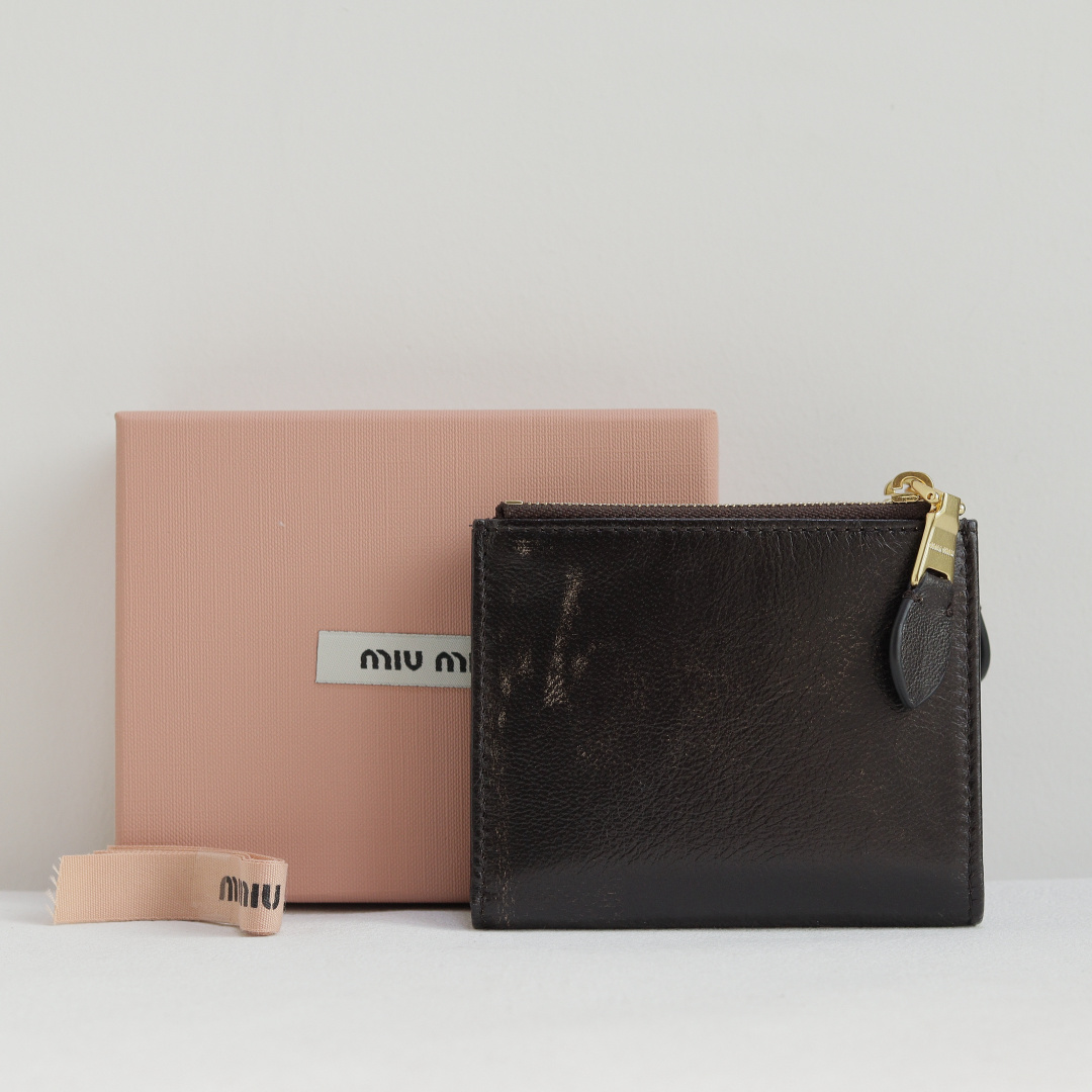 MiuMiu 5MV017 Pocket Wallet Brown
