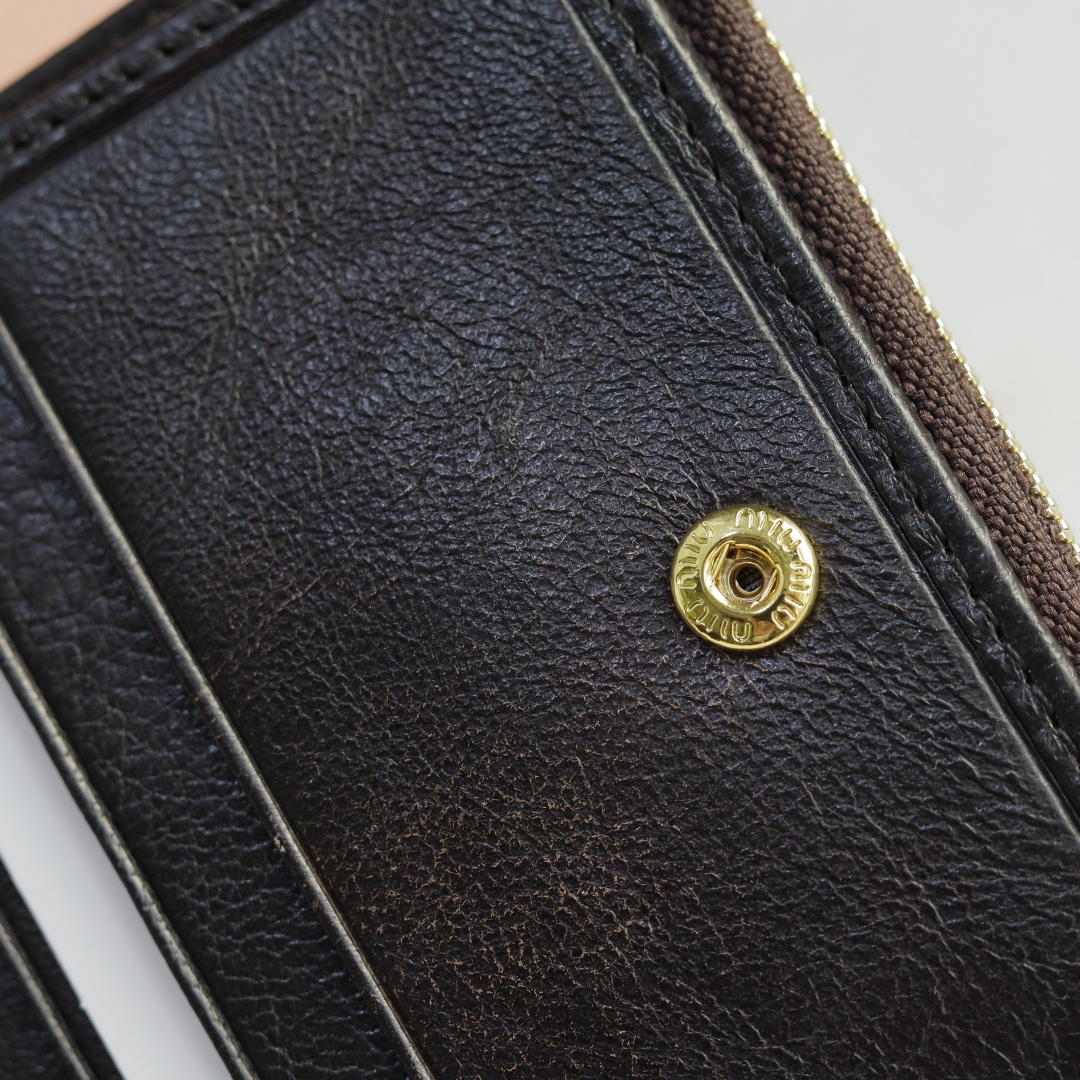 MiuMiu 5MV017 Pocket Wallet Brown
