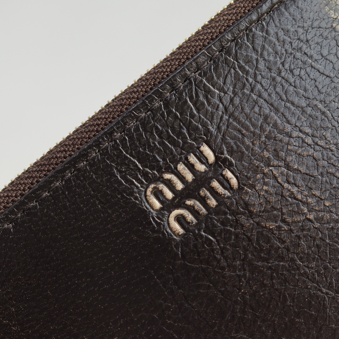 MiuMiu 5MV017 Pocket Wallet Brown