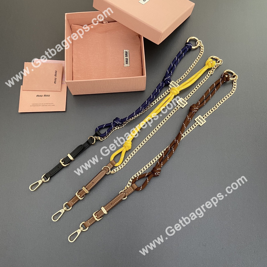 MiuMiu Leather Cord and Metal Trick